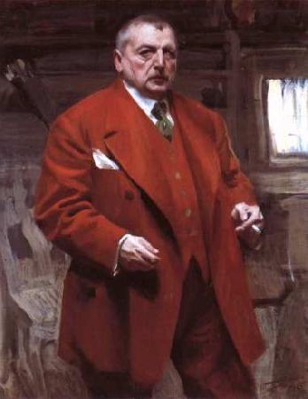 Anders Zorn Self portrait in red,